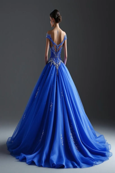 Royal Blue Quinceañera Gown
