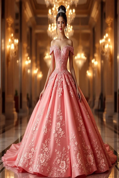 Pink Princess Quinceañera Gown